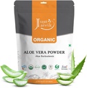 Justo Jaivik 100% orgánico Aloe Vera Polvo - 227g /0.5 LB USDA Certificado orgánico (Aloe Barbadensis)