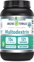 Fórmulas increíbles Maltodextrin ← 15 Grams Por Servir TENIDO 121 Serviciones TENIDO 4 LB Powder Suplemento TENIDO EN USA