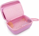 CASEMATIX Bolsa de viaje rosa compatible con Asma Inhaler, máscaras, espaciador - caso único