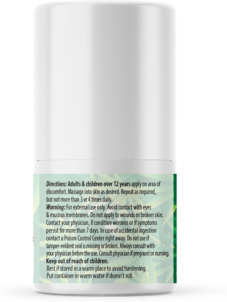 ANUMED Hemp Roll-On 4000mg Pain Relief. Fast Acting, Long Lasting, Maximum Strength with Arnica + Turmeric for Anti-Inflammatory, Natural Recovery, Joint, Muscle, Nerve Doin Reliever 2 Packs of (1oz)