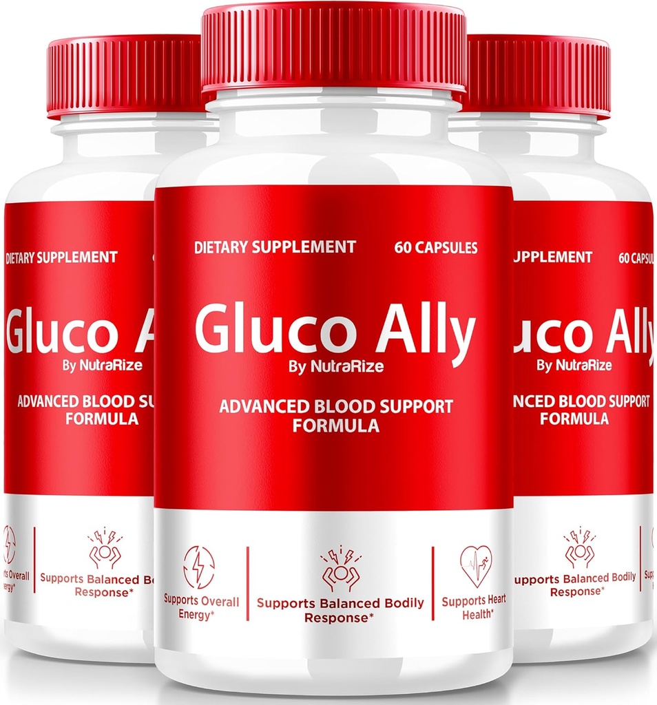 NutraRize (3 Pack) Gluco Ally Capsules, Gluco OficialAlly Pills, Full Support Formula, All Natural Supplement to Maintain Healthy Levels, Premium Gluco-Ally Capsulas Review (180 cápsulas)