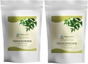 HERBAL HILLS Neem Hoja Powder hojas frescas puro Neem Suplemento Pack de 2 Combo
