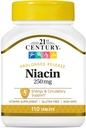 21st Century Niacin 250 mg Tablets, 110-Count (Pack of 2)
