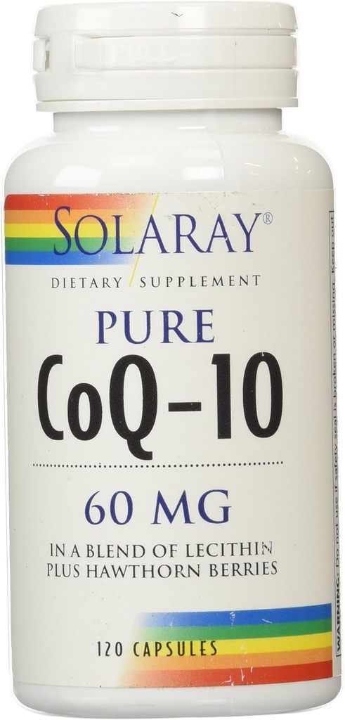 Solaray CoQ10 cápsulas, 60 mg, 120 conteo