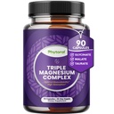 Altamente Potent Magnesium Complex Capsules - Triple Magnesium Blend con Taurate Glycinate y Malate - 400mg Suplemento Apoya la relajación &amp; Bienestar general No GMO Vegan 90 cápsulas