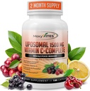 Vitamina Liposómica C con cápsulas de zinc - Vit C Elderberry orgánica, Amla, Camu Camu- Vitamina C alta absorción, Anti envejecimiento, Immune Support,1500mg/Serving 3 meses de suministro Gluten libre NON GMO Veggie Caps