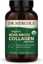 Dr. Mercola Organic Bone Broth Collagen, 30 Servings (90 Tablets), Organically Raised Grass-Fed Beef, Suplemento dietético, Supports Bone and Joint Comfort, USDA Organic, Non-GMO