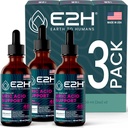 E2H Uric Acid Support Supplement - Tart Cherry and Devil’s Claw - Supports Uric Acid Health and Kidney Function Non-GMO - Vegan - (3 Bottles)