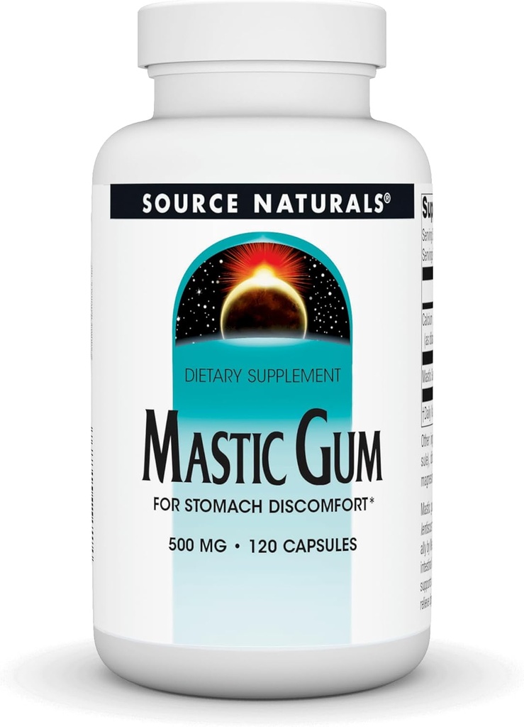 Fuente Naturales Mastic Gum for Stomach Discomfort* 500 mg - 120 Tablets