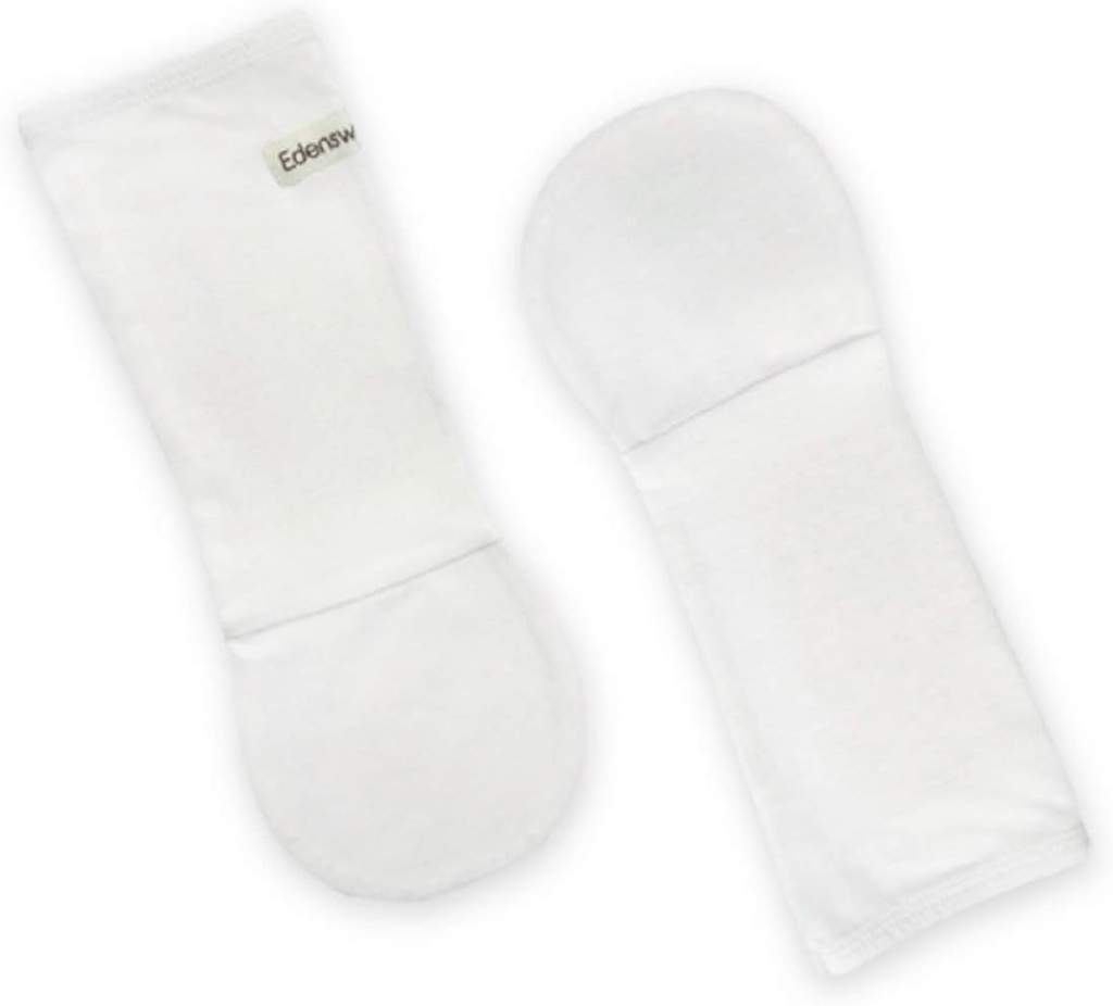 Guantes de bebé recién nacidos infundidos con zinc y Toddler No hay guantes de rascacielos para Eczema - Terapia de envolvimiento húmedo (24 meses, blanco)