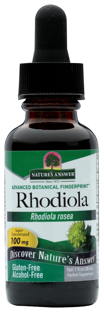Respuesta de la naturaleza Rhodiola Root TEN Super Concentrated Herbal Supplement TEN Ayuda a Ayudar > Reducir estrés TENIDO Alcohol libre, sin gluten y Kosher certificado 1oz