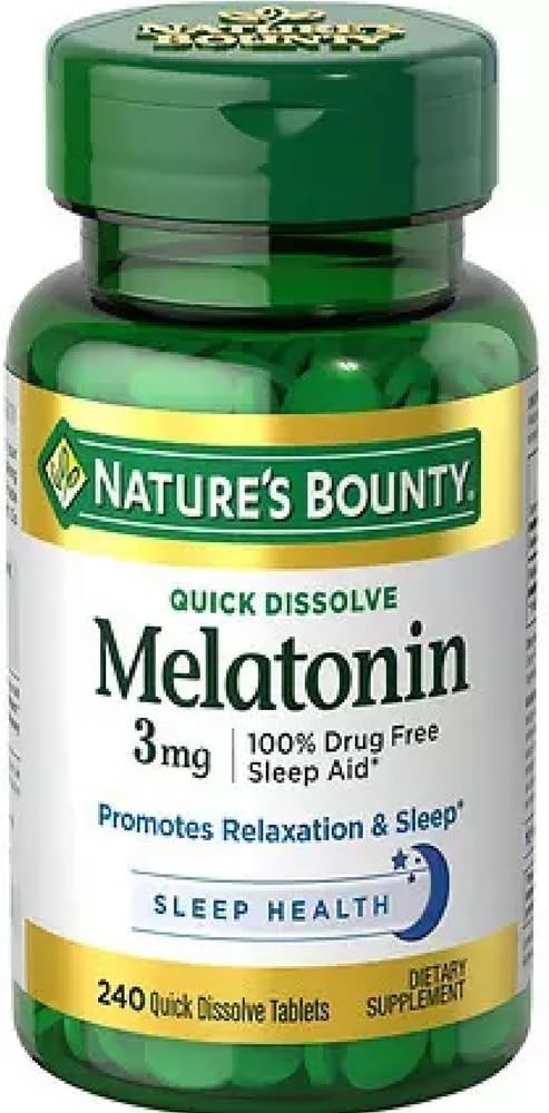 Bounty Melatonin 3 mg Tabletas 120 Tabletas (Pack of 2)