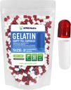 XPRS Nutra Size 2 Empty Capsules - 500 Count Empty Gelatin Capsules - Pills DIY Capsule Filling - Pure Bovine Pill Gel Caps for Do-It-youself Supplements (Clear Red/White)