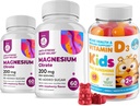 Vitamina D Gummies para niños pequeños Adultos 2000 UI y Magnesio Gummies - saludable Vitamina D3 Suplementos 1000IU - Vegetariano Gelatin-Free Immune Apoyo con Magnesium Calm Chews para niños afectadosAdults