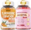 Sugar Gratis 2Pack Turmeric Ginger Gummies &amp; 2Pack Myo-Inositol &amp; D-Chiro Inositol Gummies
