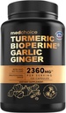 4-in-1 Turmeric Joint Support Supplements with Garlic and BioPerine - 2360 mg High Potency Herbal Blend for Mobility, Everyday Flexibility, Digestive Comfort, and Active Aging Support (120ct)