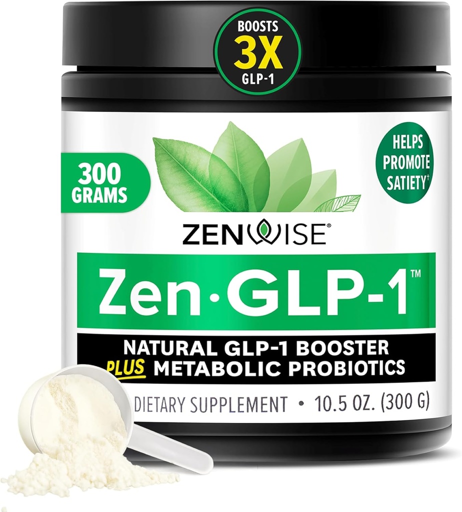 Zenwise Health ZenGLP-1, Natural GLP-1 con probióticos metabólicos para ayudar a controlar el hambre y el apoyo Salud Digestiva - GLP-1 Suplemento de apoyo para hombres de mujeres - 30 días