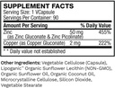 Liposomal Pure Zinc Picolinate Supplement with Copper, Immune Support, Metabolism, and Skin Health | High Potency, for Adults Men & Women | Powerful Antioxidant | 90 Capsules