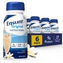 Ensure Original Vanilla Nutrition Shake | Small Meal Replacement Shake | Ready To Drink | 9g Protein, 27 Vitamins and Minerals | 8 fl oz - 6 Pack