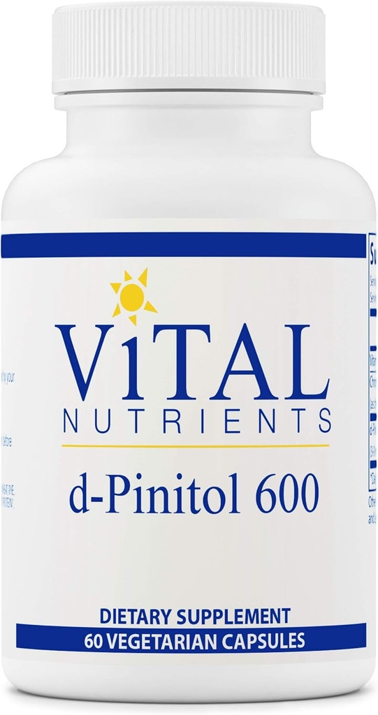 Nutrientes vitales - D-Pinitol - Para mantenimiento y apoyo de la salud ovárica - 60 cápsulas vegetarianas por botella - 600 mg
