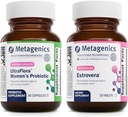Metagenics Bundle - UltraFlora Women's ' HerWellness Estrovera - 30 Conde de UltraFlora Women's for Vaginal Health - 30 Tablets of Estrovera for Hot Flashes, Menopause Relief & Night Sweats