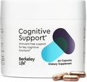 Berkeley Life Cognitive Support Supplement for Memory & Focus - Brain Health Supplements Supports Memory Loss, Mental Clarity, Inability to Multitask " Loss of Speed - for Adults - 30 Capsules
