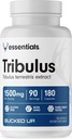 Doblado Tribulus 1500mg Por Serving, Essentials (90 Servings, 180 Capsules)