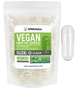 XPRS Nutra Size 0 Empty Capsules - 100 Clear Count Empty Vegan Capsules - Vegetarian Pill - DIY Vegetable Capsule Filling - Veggie Pills for Do-It-youself Supplements
