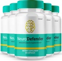 NeuroDefender Advanced Formula Brain Health Support Pills, Extra Strength Nootropics Neuro Defender All Natural Reviews (5 Pack)