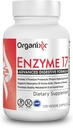 Organixx Enzyme 17 Enzymes Digestivos Esenciales para Hombres de Mujeres, Para Salud Gut & Salud Digestiva Optimal, Apoyo para Bloating, Gas, Absorción Nutriente & Inmunity, Vegan, No GMO, 80 cápsulas vegetarianas