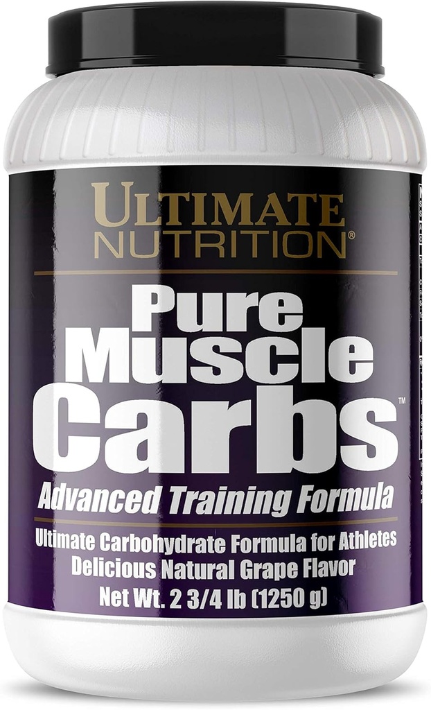 Carbs musculares puros de última nutrición - Polvo de carbohidratos complejos para energía sostenible - No grasa, no colesterol -Clorie para cosechadoras musculares y atletas, uva, 2,75 libras