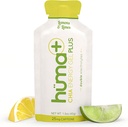 Huma Plus (Doble Electrolytes) - Chia Energy Gel, Lemon Lime, 24 Gels, 25mg Caffeine - Stomach Friendly, Real Food Energy Gels