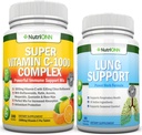 Super Vitamin C Complex Tablets " Lung Support Capsules Combo - Targeted Lung Health Support