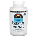 Fuente Naturales Esencial Enzimas 500mg Bio-Alineados Múltiple Suplemento Defensa Herbales para la Digestión, Gas &amp; Estreñimiento &amp; Salud Digestiva Digestiva Digestiva Digestiva Digestiva - Fuerte Sistema Inmunitario Soporte - 120 VegiCaps
