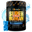 ALPHA LION Superhuman Burn – 2 in 1 Metabolism Booster Pre Workout and Thermogenic Fat Burner for Men – Appetite Suppressant and Weight Loss Supplement (21 Servings, Blue Gummy Bear Flavor)