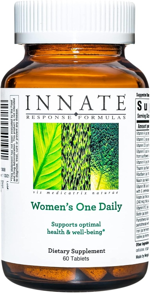 Respuesta inicial Fórmulas Mujer One Daily - Daily Multivitamin for Women - Supports Optimal Health and Well-Being - Vegetarian, Non-GMO, and Kosher - Made Without 9 Food Allergens - 60 Tablets