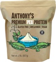 Proteína de guisantes Premium de Anthony, 2 lb, con base vegetal, libre de gluten, desenflavorado, vegano, amigable de Keto, hecha de guisantes