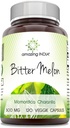 Increíble India Bitter Melon 500 mg 120 Veggie Capsules Suplemento No-GMO Silencioso Gluten Gratis