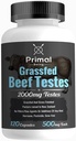 Primal Ser Grasfed Beef Tests Capsules – Nutrient-Dense Beef Organ Suplemento para Hombres, Nueva Zelanda Fuented, 120 cápsulas