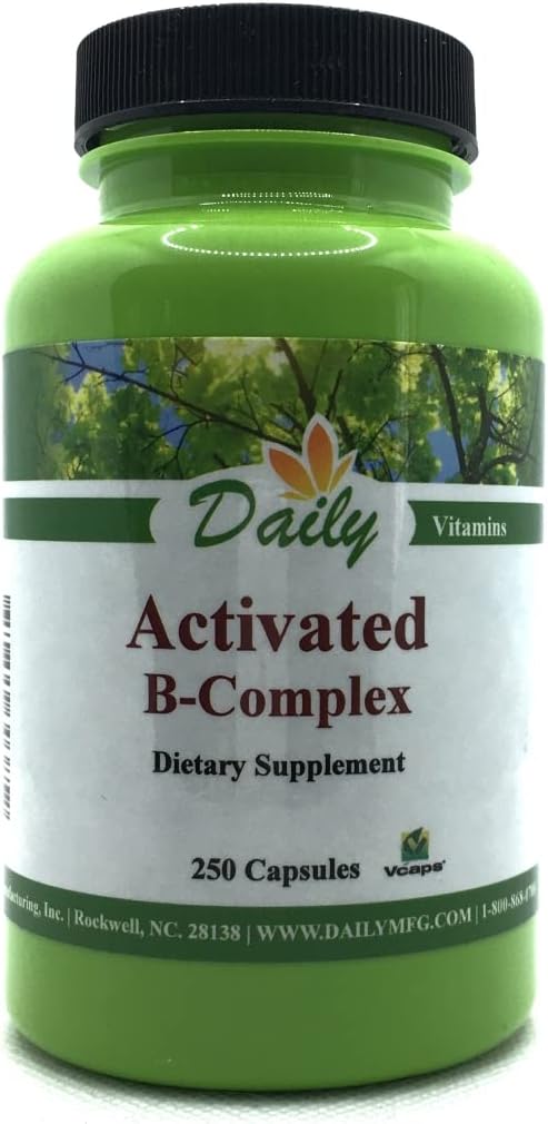 Fabricación diaria Activada B-Complex (Formas activadas de vitaminas multib) 250 cápsulas