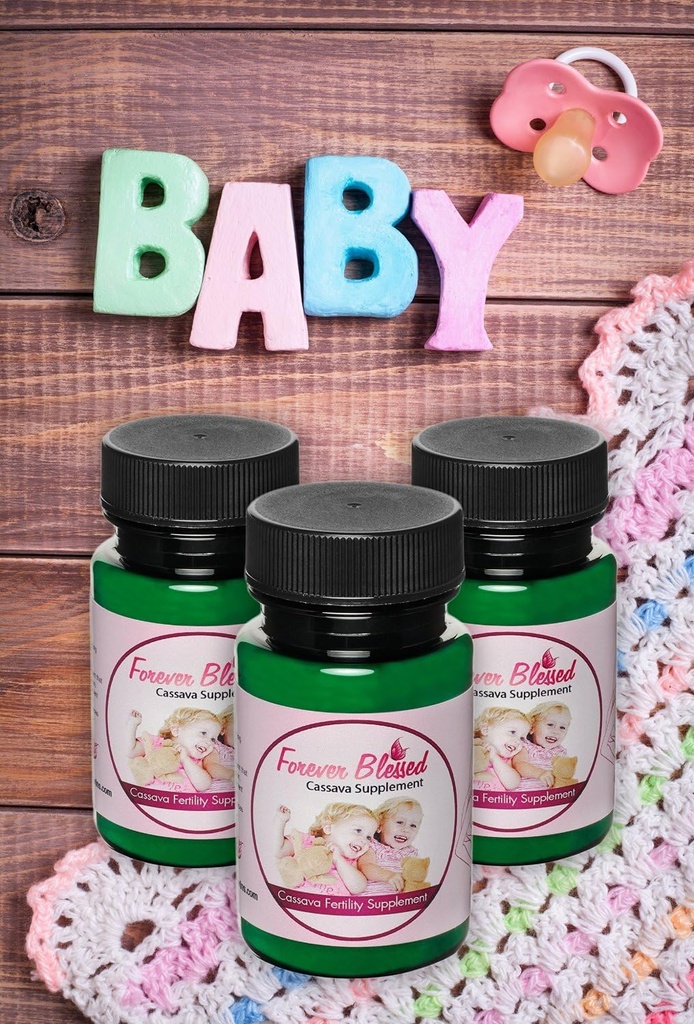 (3 Month Supply) Cassava Root - Suplemento de fertilidad para gemelos - Vitamina para un embarazo natural