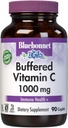 BlueBonnet Nutrition Buffered Vitamin C1000 mg Vegetable Capsules Buffered Calcium Ascorbate for Immune Health Soy Free Gluten Free NonGMO Kosher Dairy Free Vegan Vegetable Capsules, Citrus, 90 Cuenta