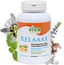 Relaaax - con Magnesio, GABA, L-Theanine, Lemon Balm, Apoya el Mood, Relajación, Tensión, Ayuda a Achieve Mente Relajada, No GMO, Vegan, 60 Caps