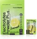 PowderVitamin Electrolytes Powder Plus, Keto, Lemonade, Zero Sugar, 1000mg Potasio, 120 mg de Calcio, 120 mg de Magnesio, Non-GMO, Zero Calories, 30 Paquetes de Hidratación