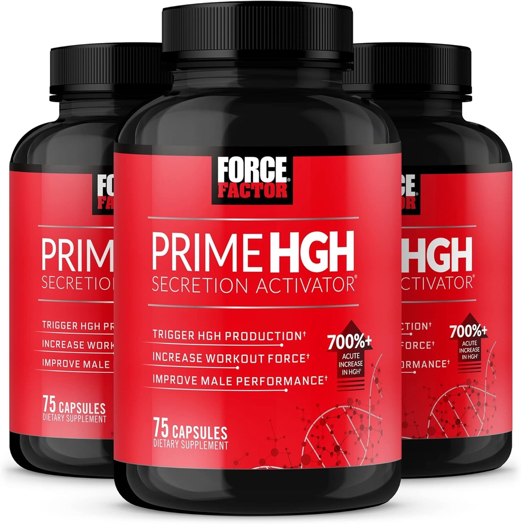 FACTOR PRIMERA HGH Secreción Activador, 3-Pack, HGH Suplemento para Hombres con AlfaSize estudiado clínicamente para ayudar a desencadenar la producción de HGH, aumentar la fuerza de entrenamiento, " Mejorar el rendimiento, 225 Cuenta