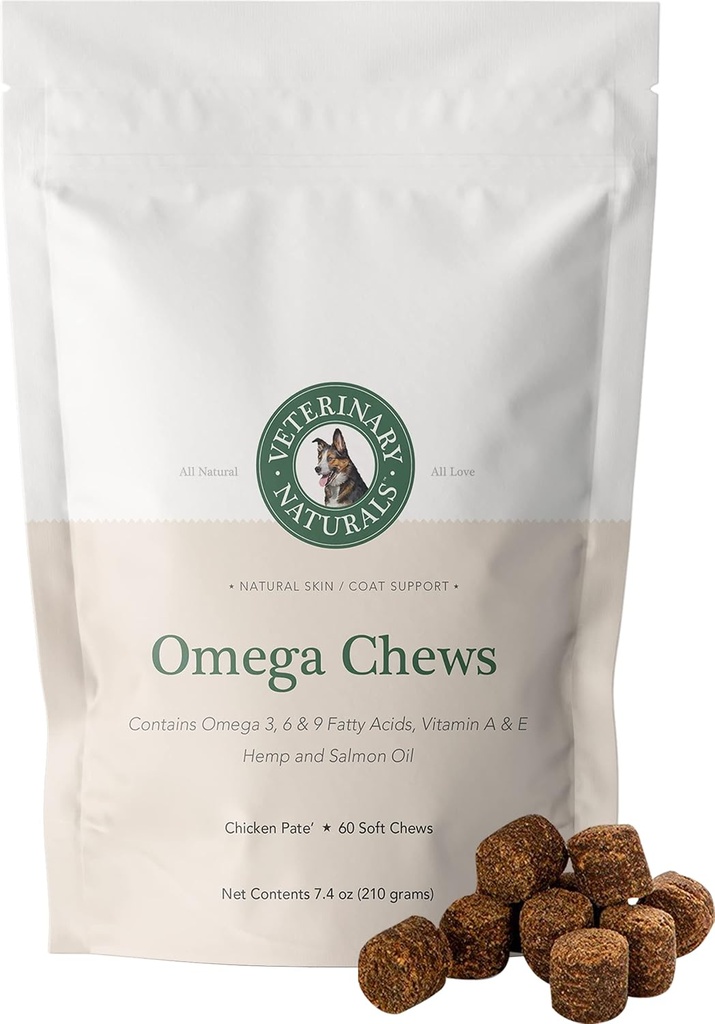 Veterinaria Naturales cáñamo Aceite " Salmón Aceite para perros - Soporte HIPS " Conjunto - Mejor fuente de Omega 3 - Aceite de pescado para la piel brillante del perro " Esquí gratis - 60 suplementos de mandíbula suave del perro