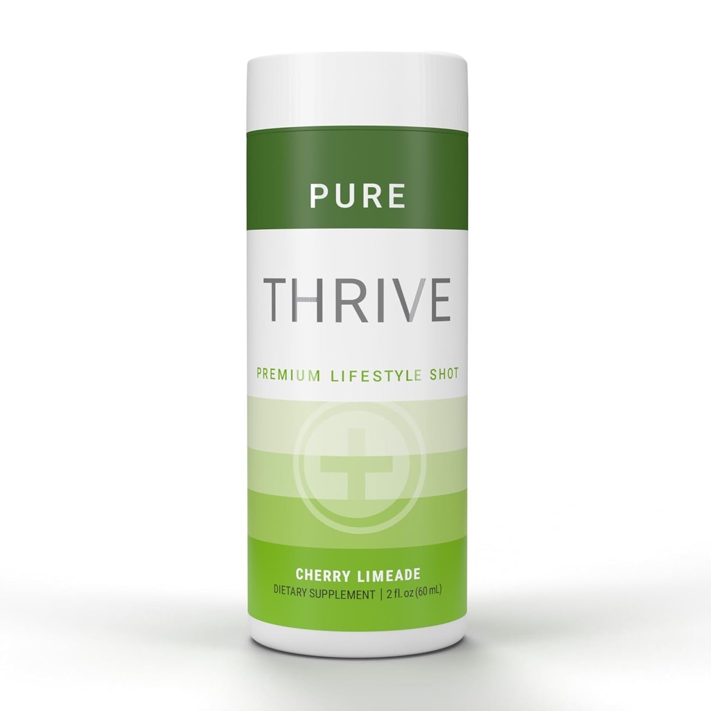 THRIVE by Le-Vel Energy Shot - Cherry Limeade TEN 2 fl oz TEN 12 Conde ← Clean, Sugar-Free, Zero-Calorie Energy Booster TEN Natural Energy Supplement with B Vitamins TEN Healthy Caffeine Shot