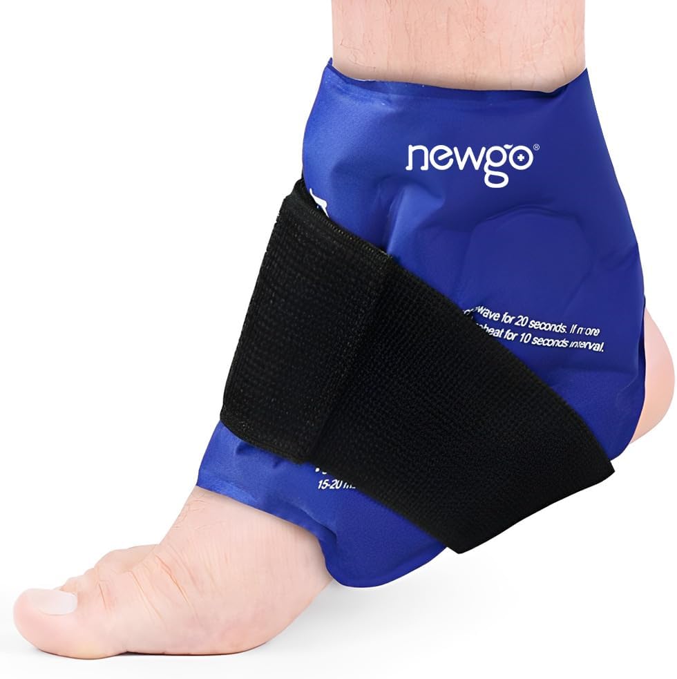 NewGO Ice Pack Wrap para Alivio Sprained, Ice Pack for Ankle Inuries Reutilizable, Terapia Fría para Ankles Swelling, Post Surgery Recovery - Blue