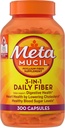 Metamucil, Psyllium Husk Capsules, 300 cápsulas, 3 en-1 Fiber Suplemento, Daily Psyllium Husk Fiber Capsules Ayuda Apoyo Digestive Health by Promoting Regularity*, Ayuda Suplemento Daily Fiber Intake
