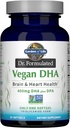 Garden of Life Omega 3 Vegan DHA Suplementos Dr. Formulated Vegan DHA, 400mg DHA &amp; 90mg DPA en Triglyceride Forma de una Fuente Única, Omega 3 Suplemento para la Salud de Mujeres y Hombres, 30 Softgels